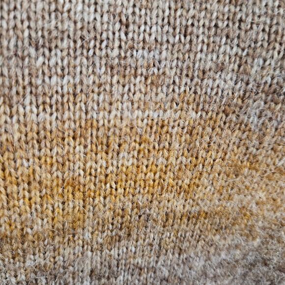New Molly Bracken Knit Sweater Camel Wool Blend Long Wide Sleeve Ombre Medium - Picture 8 of 16